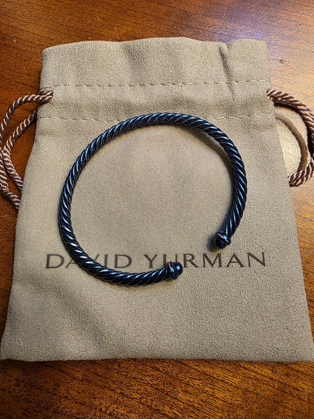 David Yurman Blue Cable Cuff Bracelet for Women